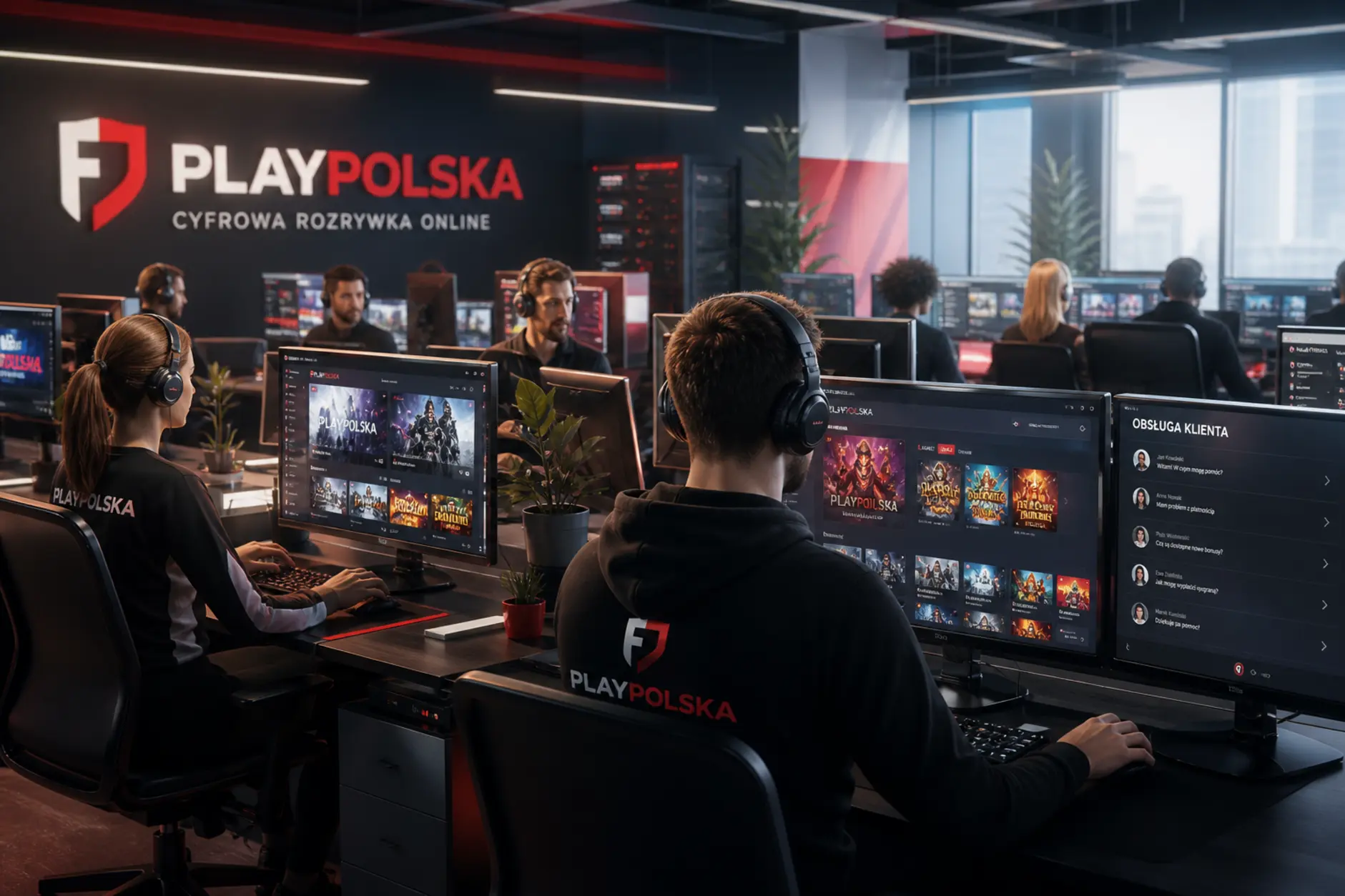 Zespół nowoczesnej marki online obsługującej graczy z Polski