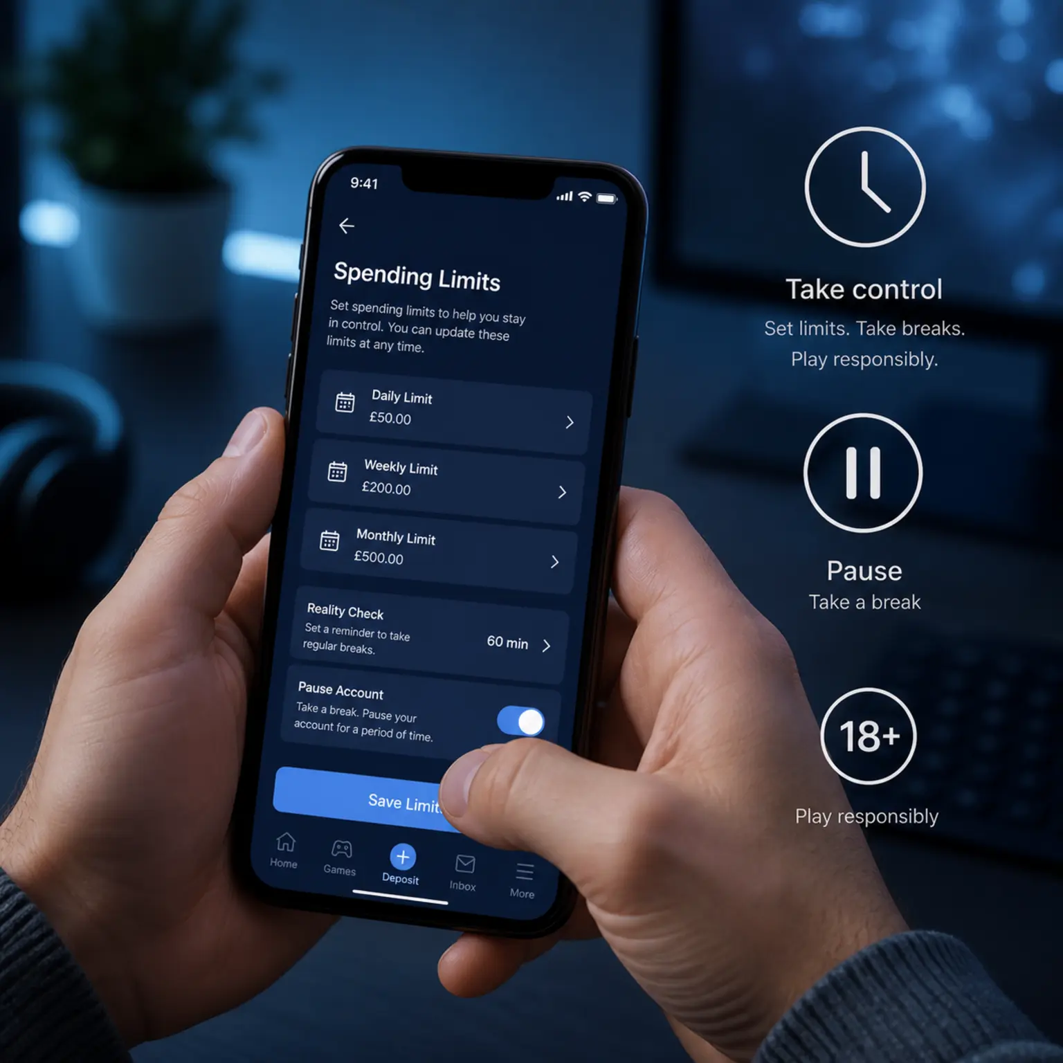 Ustawianie limitu gry na telefonie z oznaczeniem 18+