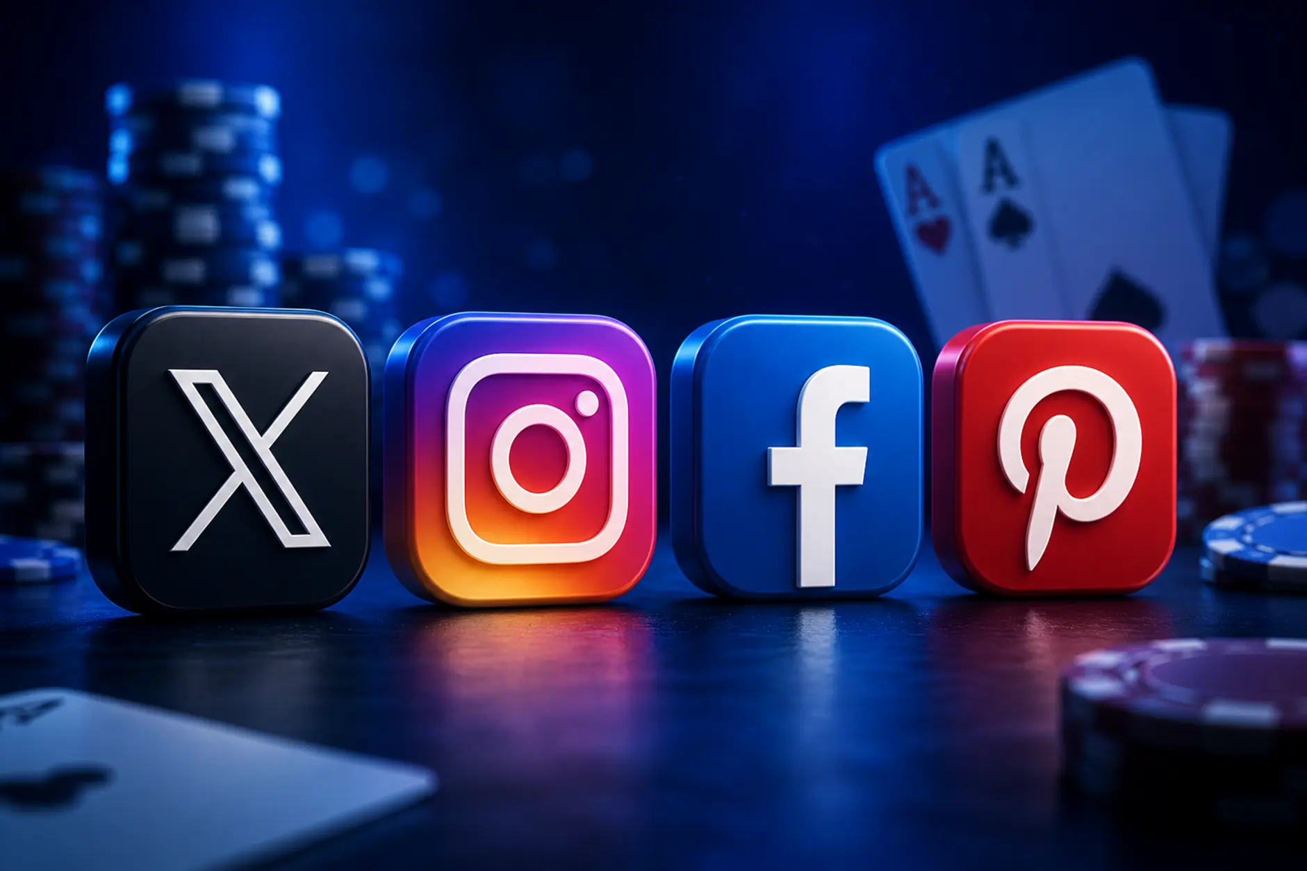 Ikony social media używane do komunikacji z graczami